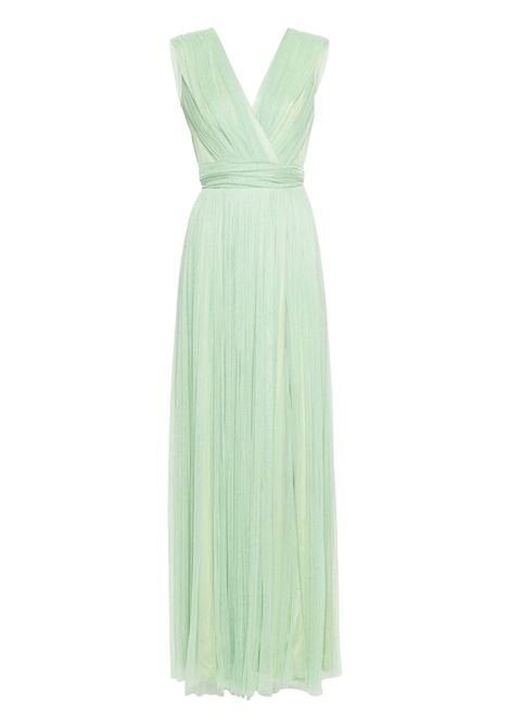 Abito Leila con tulle in verde di RHEA COSTA - donna RHEA COSTA | 23239DPSTCCH